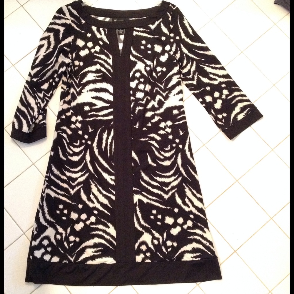 Reduced! Black and white zebra print INC. Dress